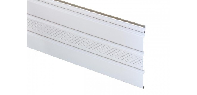 Софіт АйДахо перфорований білий 3х0,3 м, 0,90 м2